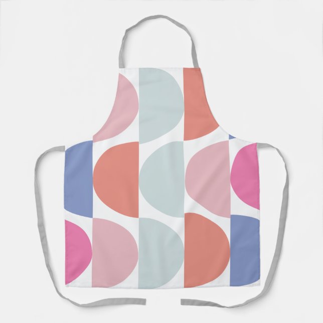 Colourful Half Circle Geometric Pattern  Apron (Front)