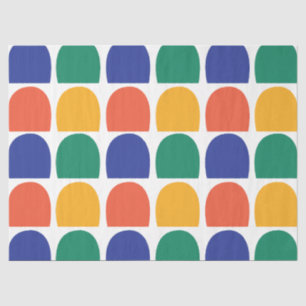 Colourful Half Circle Geometric Tissue Paper