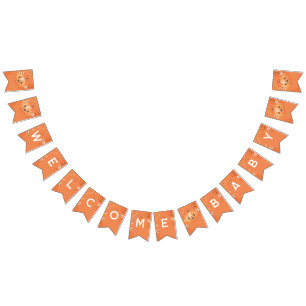 Colourful Halloween Baby Shower Boo Themed Bunting Flags