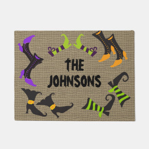 Colourful Halloween Doormat Personalized With Name