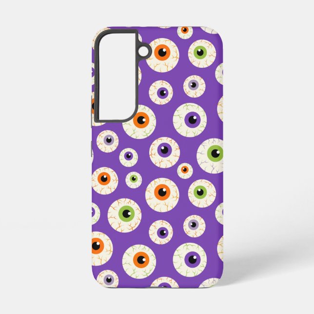 Colourful Halloween Eyeballs Pattern Samsung Galaxy S22 Case (Back)
