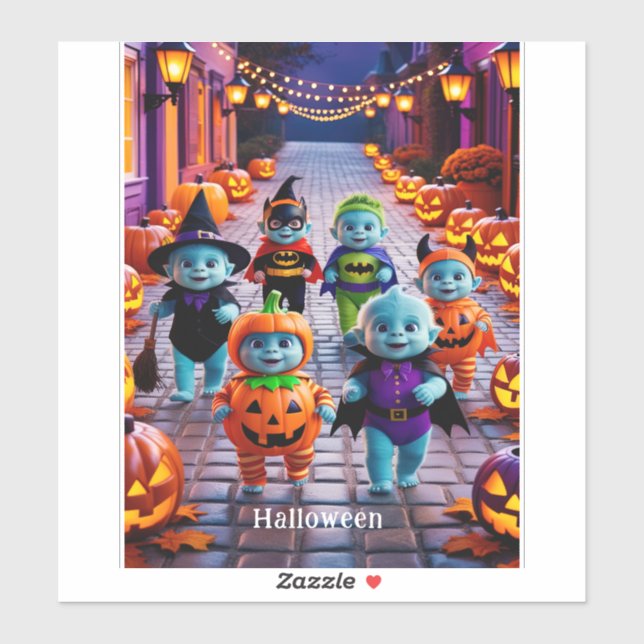 Colourful Halloween Parade with Costumed Character (Sheet)