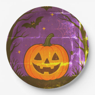 Colourful Halloween Pumpkin Napkins  Paper Plate