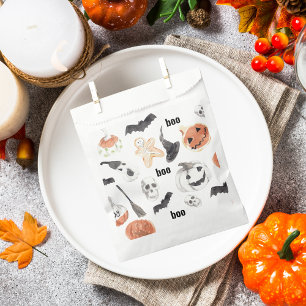 Colourful Halloween Scary Pattern Favour Bag