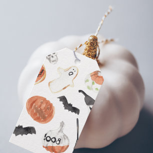 Colourful Halloween Scary Pattern  Gift Tags