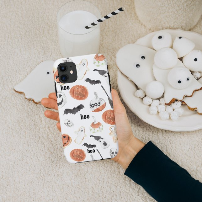 Colourful Halloween Scary Pattern |Happy Halloween Case-Mate iPhone Case (Creator Uploaded)