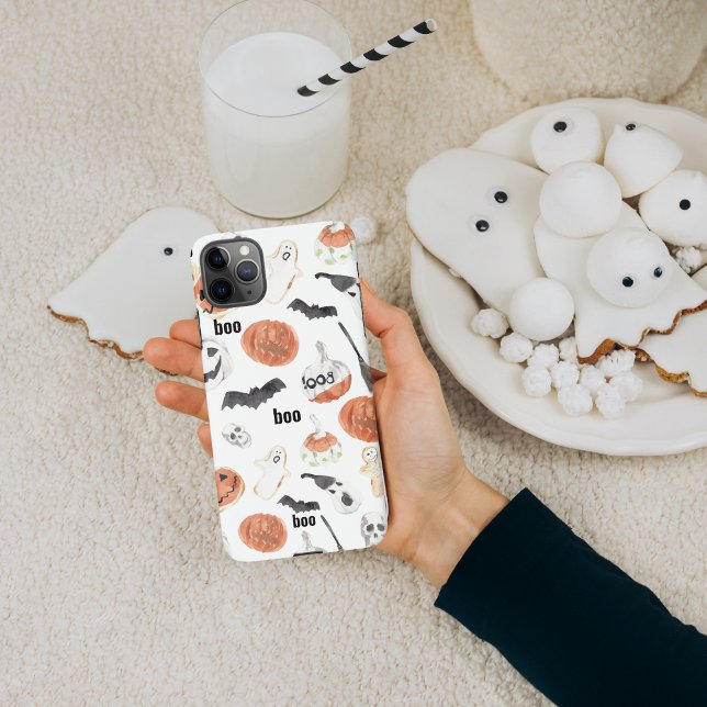 Colourful Halloween Scary Pattern |Happy Halloween iPhone Case (Creator Uploaded)