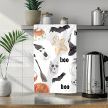 Colourful Halloween Scary Pattern |Happy Halloween Kitchen Towel<br><div class="desc">Colourful Halloween Scary Pattern |Happy Halloween</div>