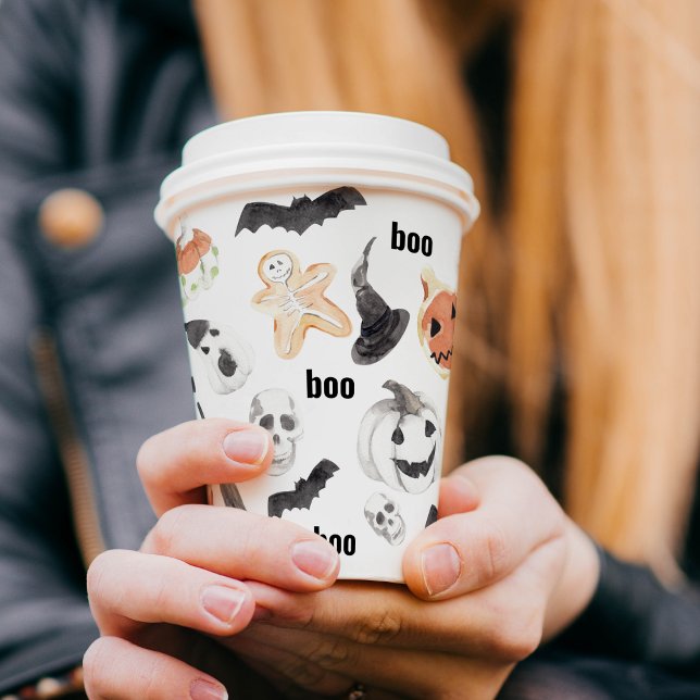 Colourful Halloween Scary Pattern |Happy Halloween Paper Cups (Creator Uploaded)