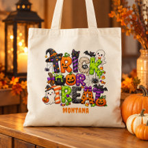 Colourful Halloween Trick or Treat Name