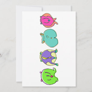 Colourful Hamster Butts Holiday Card