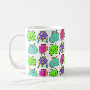 Colourful Hamster Butts Pattern Coffee Mug