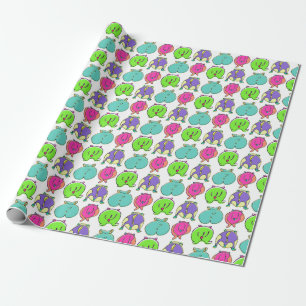 Colourful Hamster Butts Pattern Wrapping Paper