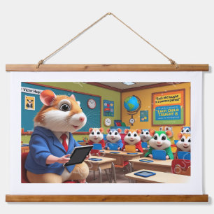 Colourful Hamster Classroom Wall Tapestry – Back t