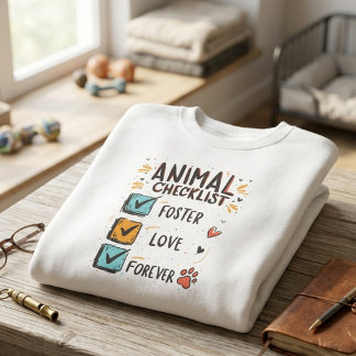 Colourful Hand-Drawn Animal Foster Hero Sweatshirt