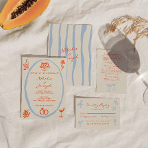 Colourful Hand Drawn Destination Whimsical Wedding