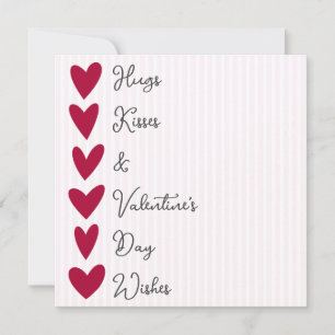 Colourful Hand Drawn Hearts Card Template