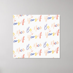 Colourful Hand Drawn Motivational Pattern Canvas Print