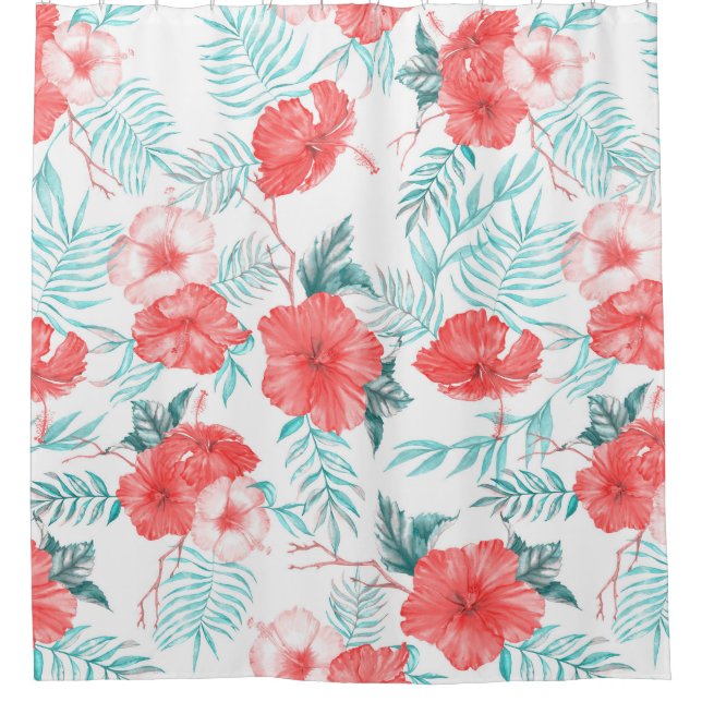 Colourful hand-drawn tropical pattern with bright  (Front)