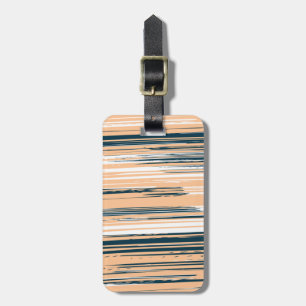 Colourful hand painted lines luggage tag