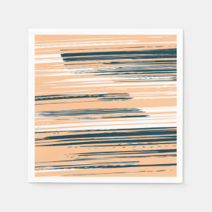 Colourful hand painted lines napkin