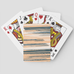Colourful hand painted lines playing cards