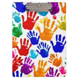 Colourful HandPrint Clipboard
