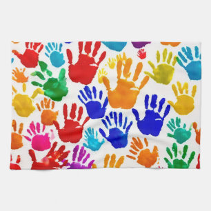 Colourful HandPrint Kitchen Towel
