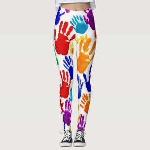 Colourful HandPrint Leggings