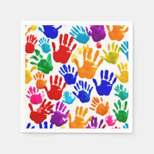 Colourful HandPrint Napkin