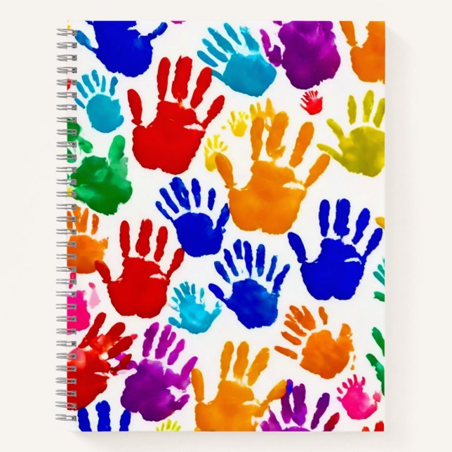 Colourful HandPrint Notebook (Front)