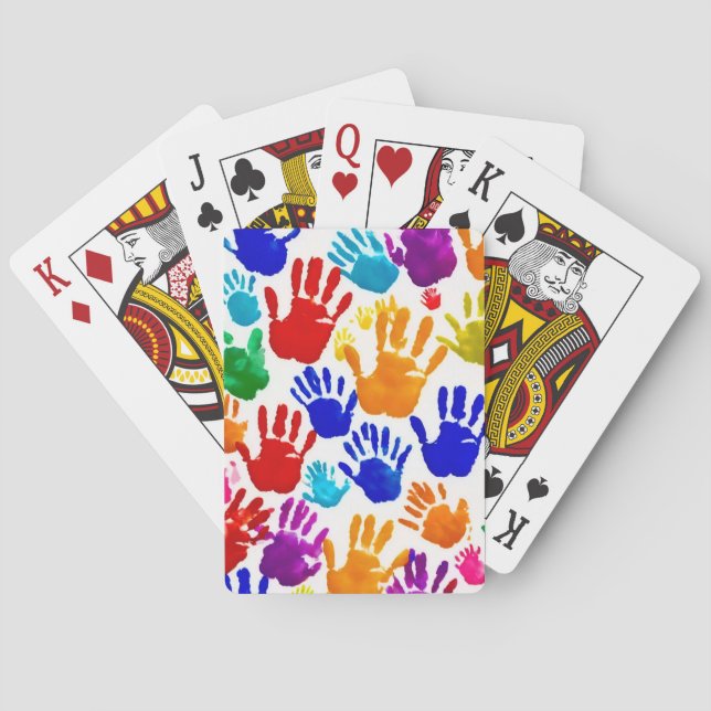 Colourful HandPrint Playing Cards (Back)