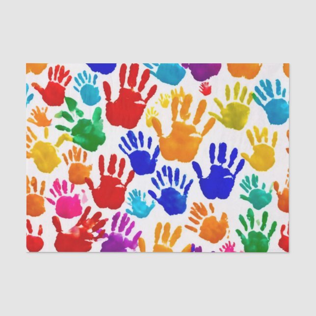 Colourful HandPrint Tissue Paper (Front)