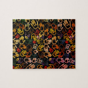 Colourful Handprints Jigsaw Puzzle