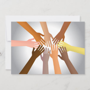 Colourful Hands Invitation