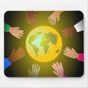 Colourful Hands Mouse Pad