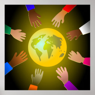 Colourful Hands Poster