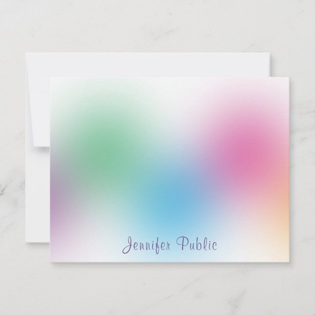 Colourful Handwritten Monogram Rainbow Template (Front)
