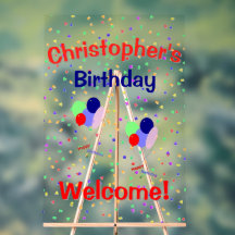 Colourful Happy Birthday Acrylic Sign