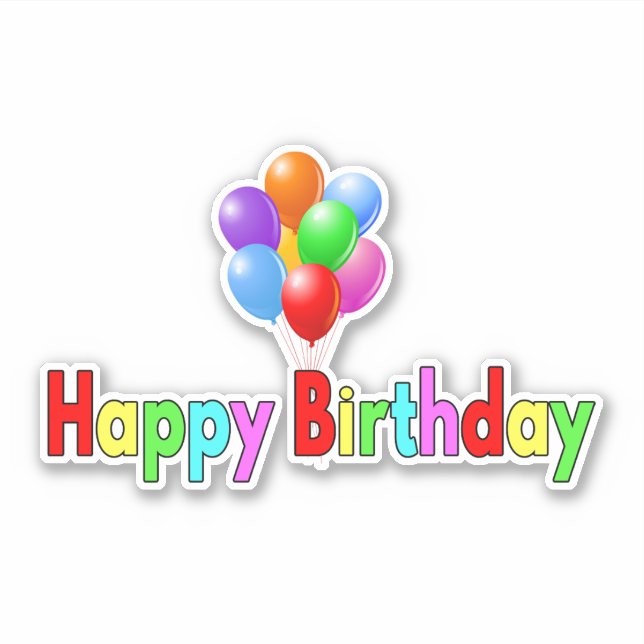 Colourful Happy Birthday Art (Front)