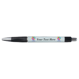 Colourful Happy Birthday Balloons Banner Party Pen