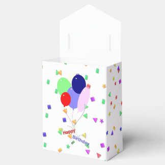 Colourful Happy Birthday Balloons Favour Box