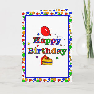 Colourful Happy Birthday Card
