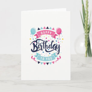 Colourful Happy Birthday Card
