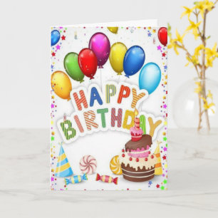 Colourful Happy Birthday Card