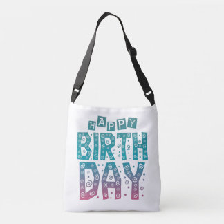colourful happy birthday for all crossbody bag