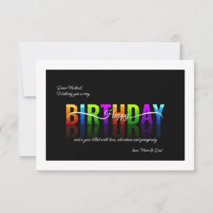 Colourful Happy Birthday Greeting Card