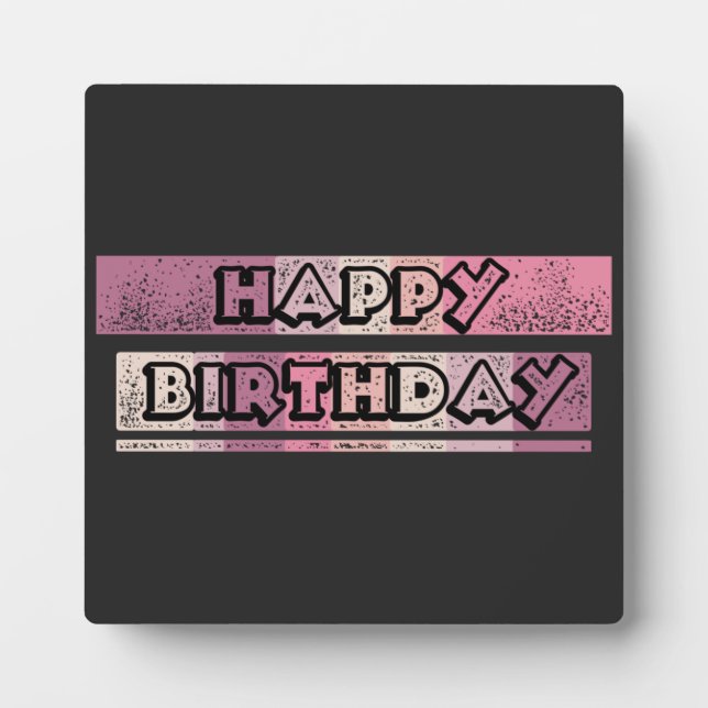 colourful happy birthday plaque (Front)