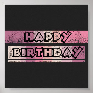 colourful happy birthday poster