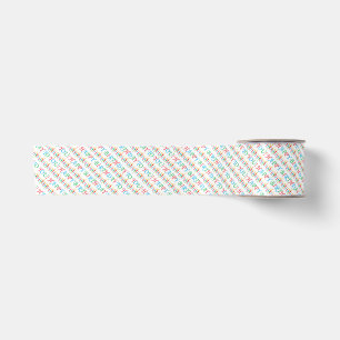 Colourful Happy Birthday To You Satin Ribbon